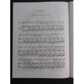 DAVID Félicien Rêverie Chant Piano ca1840