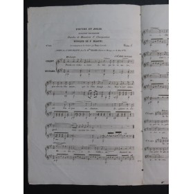 MASINI F. Pauvre et Jolie Chant Guitare ca1830