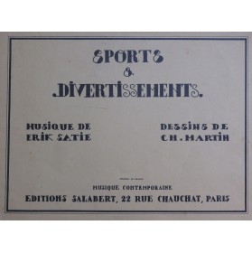 SATIE Erik Sports et Divertissements Piano 1964