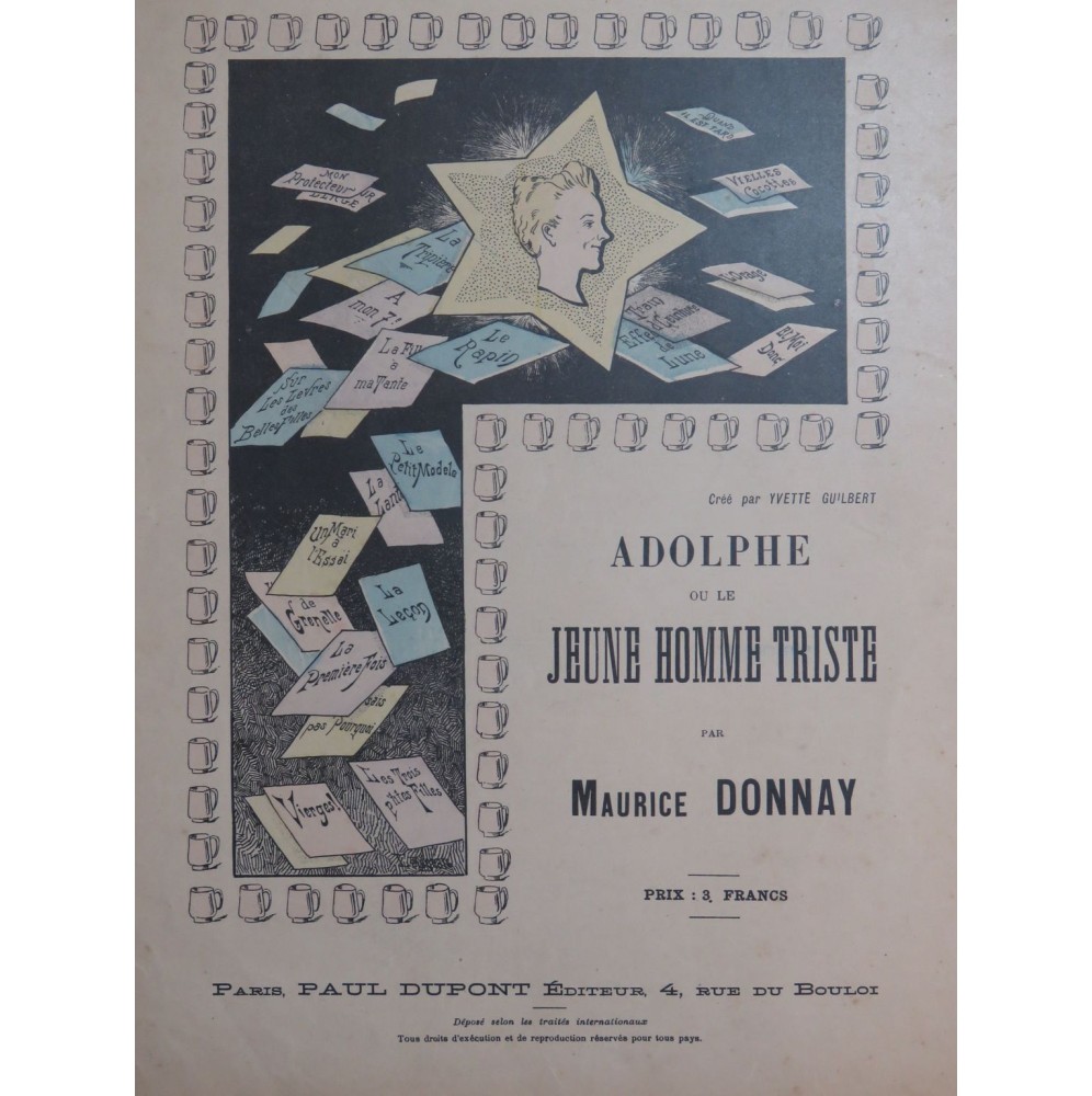 DONNAY Maurice Adolphe ou le Jeune Homme Triste Chant Piano