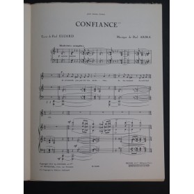 ARMA Paul Confiance André Beaudin Chant Piano 1953