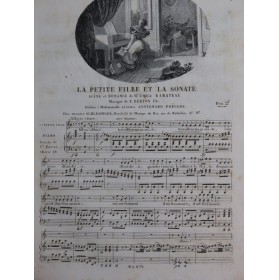 BERTON F. Fils La Petite Fille et la Sonate Chant Piano ca1830