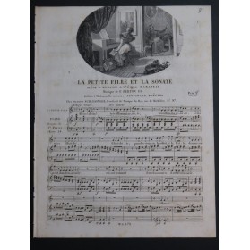 BERTON F. Fils La Petite Fille et la Sonate Chant Piano ca1830