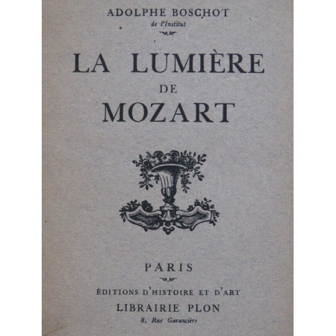 BOSCHOT Adolphe La Lumière de Mozart 1941