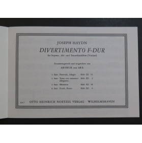 HAYDN Joseph Divertimento F dur 3 Recorders Flûtes à bec 1956