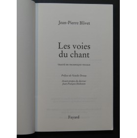 BLIVET Jean-Pierre Les Voies du Chant Traité de Technique Vocale 2000