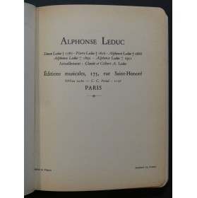 Musique pour Orgue Catalogue Alphonse Leduc 1958