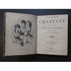 Almanach Chantant Chansons Françaises 1869 1870 1872 1873 1874