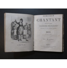 Almanach Chantant Chansons Françaises 1869 1870 1872 1873 1874