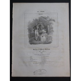 GRISAR Albert La Peur Chant Piano ca1840