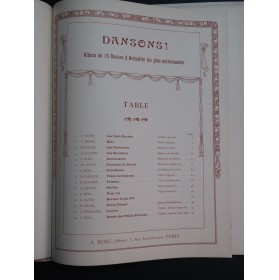 Dansons ! Album de 15 Danses d'Actualité Piano 1911