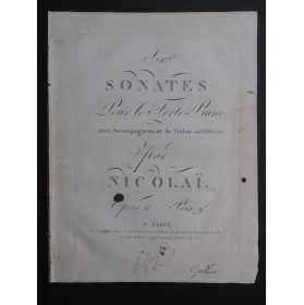 NICOLAÏ Valentino Six Sonatines op 11 Piano Violon ca1810