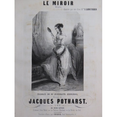 POTHARST Jacques Le Miroir Chant Piano ca1850