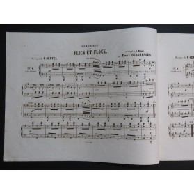 HERTEL P. Flick et Flock Quadrille Piano 4 mains ca1863