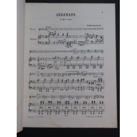 TSCHAIKOWSKY P. I. Séranade Mélancolique op 26 Piano Violon 1876