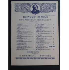 BRAHMS Johannes Wiegenlied op 49 No 4 Chant Piano 1937