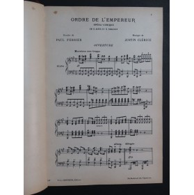 CLÉRICE Justin Ordre de l'Empereur Opéra Dédicace Chant Piano 1902