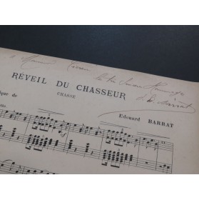 BARRAT Edouard Réveil du Chasseur Dédicace Chant Piano