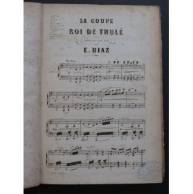 DIAZ Eugène La Coupe du Roi de Thulé Opéra Chant Piano ca1885