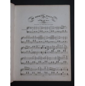 STRAUSS Johann Waltzes Prague Company Piano ca1850