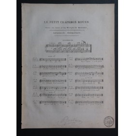 BOIELDIEU Adrien Le Petit Chaperon Rouge No 2 Chant Piano ca1820