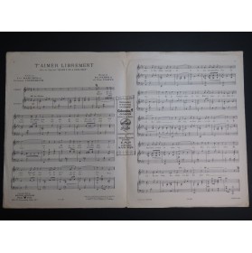 PARÈS Ph. PARYS G. Van T'aimer Librement Chant Piano 1927