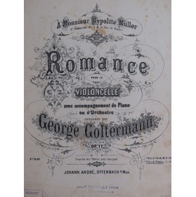 GOLTERMANN George Romance op 17 Piano Violoncelle ca1881