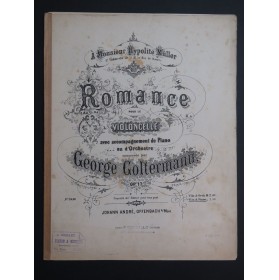 GOLTERMANN George Romance op 17 Piano Violoncelle ca1881