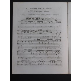 MONPOU Hippolyte La Madona Col Bambino Chant Piano ca1830