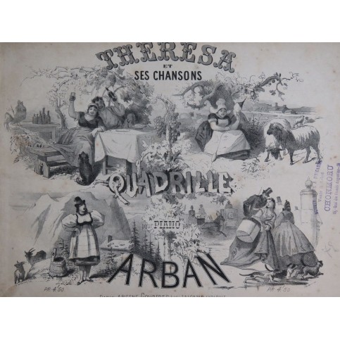 ARBAN Theresa et ses chansons Piano ca1865