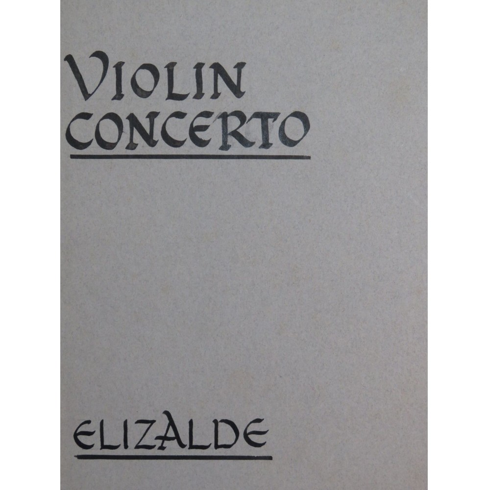 ELIZALDE Federico Concerto Violon Piano 1948