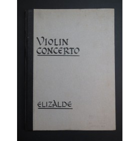 ELIZALDE Federico Concerto Violon Piano 1948