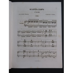 DE VILBAC Renaud Beautés de Zampa Suite No 1 Piano 4 mains ca1855