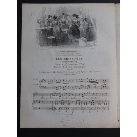 LHUILLIER Edmond Les Grisettes Chant Piano ca1830