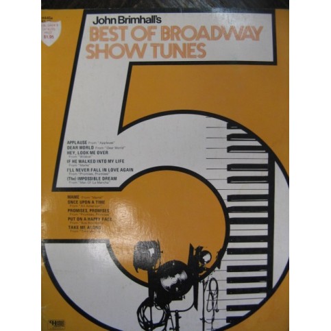 Best Of Broadway Show Tunes Piano ca1970