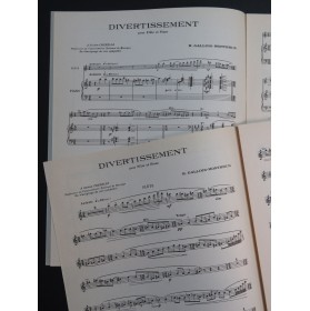 GALLOIS MONTBRUN R. Divertissement Piano Flûte 1965