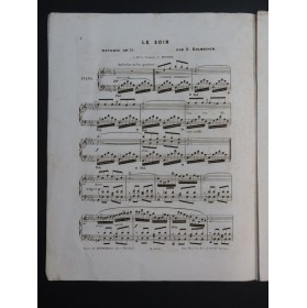 DOLMETSCH Frédéric Le Soir op 31 Piano ca1855