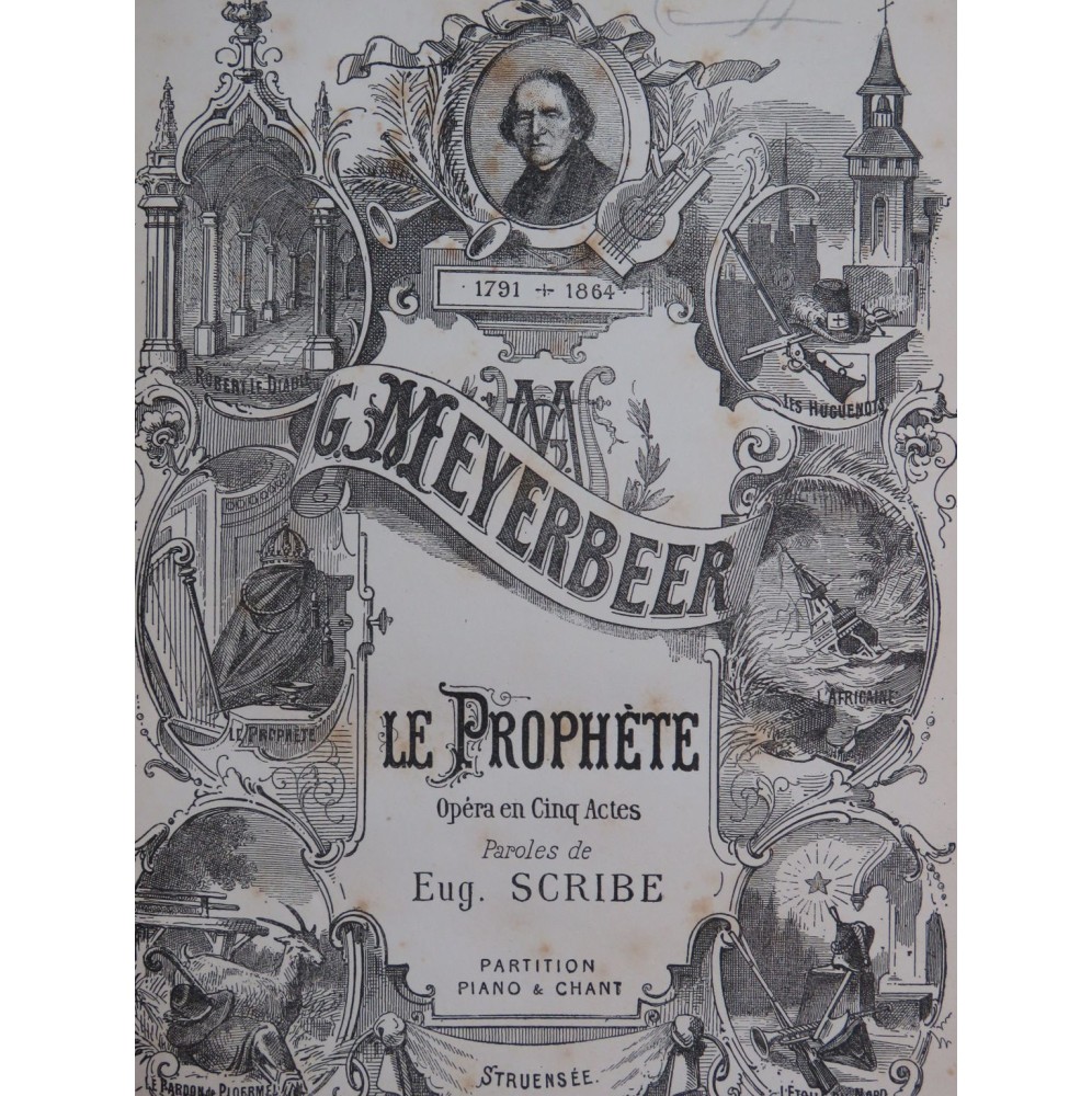 MEYERBEER G. Le Prophète Opéra Chant Piano ca1853