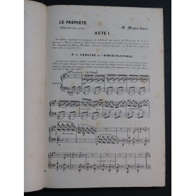 MEYERBEER G. Le Prophète Opéra Chant Piano ca1853