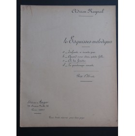 RAYNAL Adrien A Ta Fenêtre Chant Piano