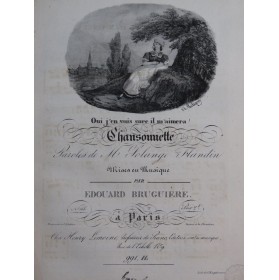 BRUGUIÈRE Edouard Oui j'en suis sûre il m'aimera Chant Piano ca1825