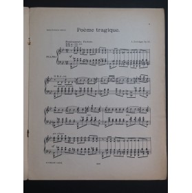 SCRIABINE Alexander Poème Tragique op 34 Signature Piano 1904