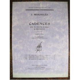 MOSCHELES I. Cadences Beethoven op 37 Piano