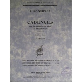 MOSCHELES I. Cadences Beethoven op 58 Piano