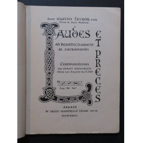 LECROQ Gaston Audes et Preces Chant Grégorien 1936