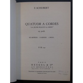 SCHUBERT Franz Quatuor La Jeune Fille et la Mort Violon Alto Violoncelle