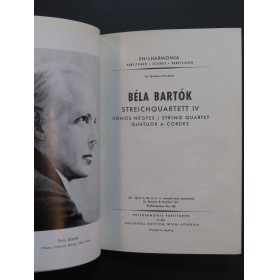 BARTOK Béla Streichquartett IV Quatuor à cordes