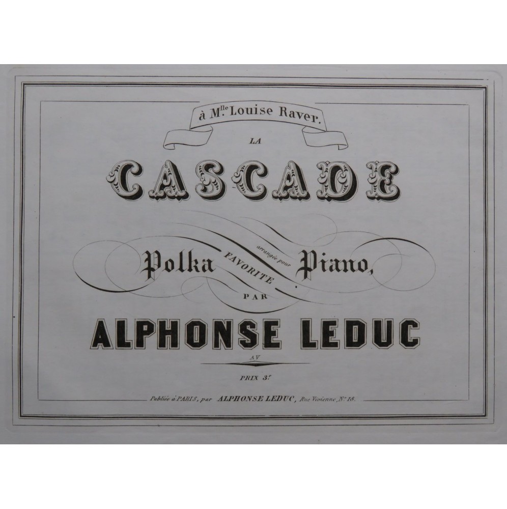 LEDUC Alphonse La Cascade Piano ca1847