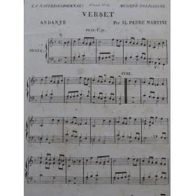 MARTINI G. Verset Orgue XIXe