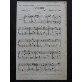 MARTINI G. Verset Orgue XIXe